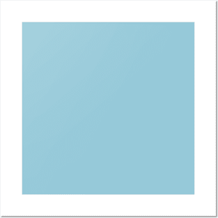 Summer Shower: Plain light blue, soft sky blue, just color Posters and Art